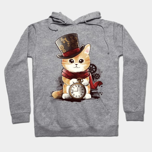 Steampunk cat Hoodie by NemiMakeit